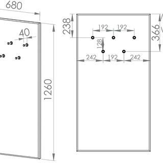 wieszak 68 nowoczesny panel Caro 20 tapicerowany z wieszakami