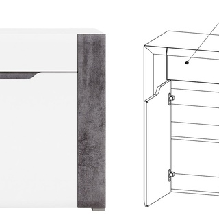 zestaw mebli Brando 1 komoda witryna stół do pokoju salonu jadalni