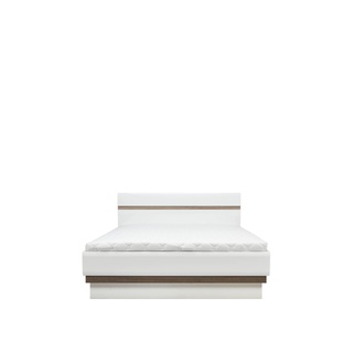 łóżko 160x200 z pojemnikiem Lionel 12 / 160 podnoszone w połysku białe