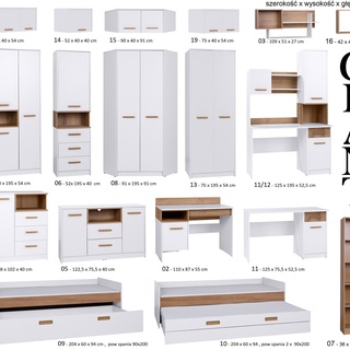 zestaw narożny Grant 20 komoda narożna szafa regał meblościanka
