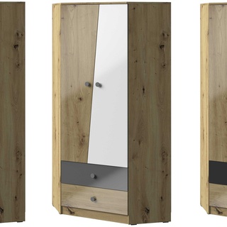 zestaw meble młodzieżowe dziecięce Nero 3 biurko szafa regał w połysku