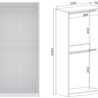 szafa 210 - 161 - 320 zestaw szaf Tres U duża rogowa narożna garderoba