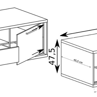 szafka 181 rtv duża Mediolan 13 pod telewizor szeroki telewizyjny stolik