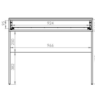 toaletka konsola 100 z szufladą Goldin 10 glamour biała w połysku