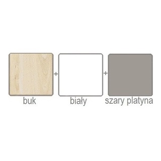 biurko 119 z szafką szufladą Drop 14 do nauki młodzieżowe dla ucznia dzieci