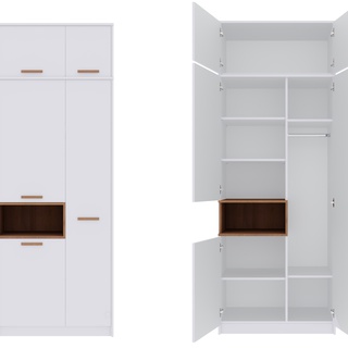 nadstawka 88 na szafę dwudrzwiowa Grant 18N dodatek do szafy biała