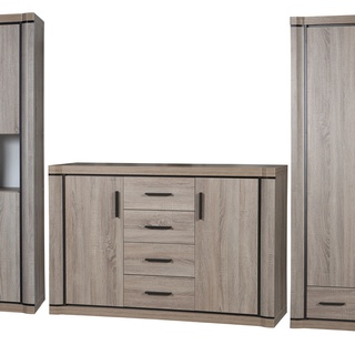 regał 97 duży szeroki Dallas 23 słupek z półkami szufladami do pokoju