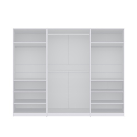 Kleiderschrank 260 cm großer Kleiderschrank TRES O breit ohne Türen modernes Schrankset für Schlafzimmer