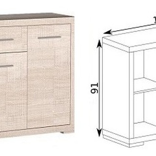 komoda 127 ,5 trzydrzwiowa Vegas 06 z szufladą duża szafka do pokoju