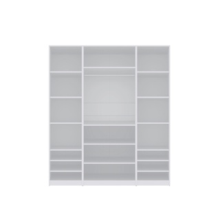 szafa 180 bez drzwi Tres W z półkami zestaw nowoczesna garderoba