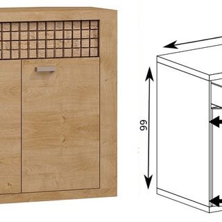 zestaw mebli nowoczesnych Natural 1 witryna komoda rtv meblościanka