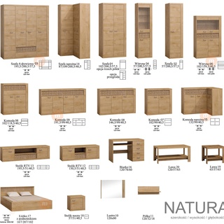 witryna 57 wysoka wąska Natural 04 słupek regał zamykany szybą