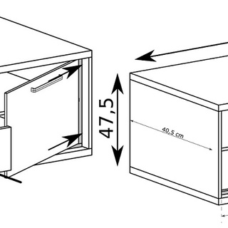 zestaw mebli nowoczesnych Mediolan F witryna szafka rtv komoda
