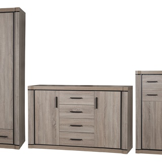 komoda 157 szeroka duża Dallas 01 z szufladami drzwiami półkami szafka