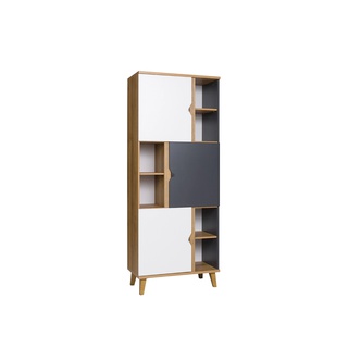 regał 80 zamykany na nóżkach Memone 07 słupek duży szeroki