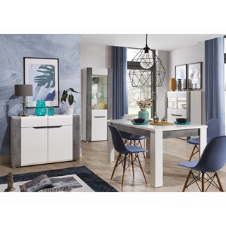zestaw mebli Brando 1 komoda witryna stół do pokoju salonu jadalni