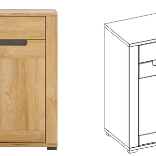 zestaw York 6 komoda szafka na buty wieszak szafa do przedpokoju