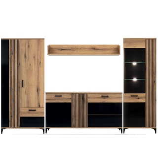 zestaw meblościanka Aris C duża komoda witryna szafa na nóżkach loft