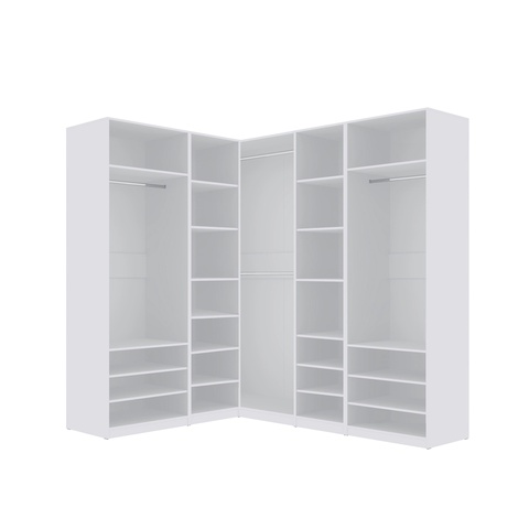 offener Kleiderschrank 181 - 230 cm Eckschrank TRES X Kleiderschrank-Kombi-Set, großes Garderoben-Set