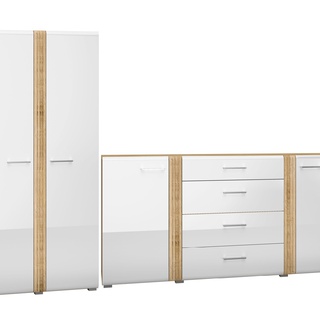 szafa 92 z półkami drążkami Adagio 01 dwudrzwiowa ubraniowa biała