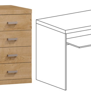 biurko 120 z szufladami Natural 16 do pracy nauki do pokoju biura