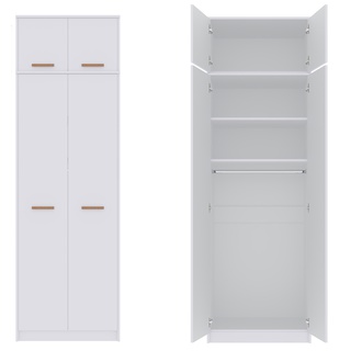 nadstawka 75 na szafę dwudrzwiowa Grant 19N do szafy dodatek biała