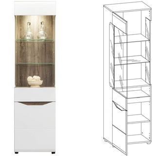 zestaw meblościanka Lionel 1A witryna rtv szafka ława do pokoju salonu