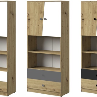 zestaw mebli młodzieżowych dzieci Nero 6 biurko łóżko szafa regał mat