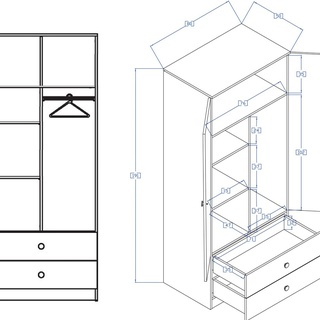 zestaw mebli nowoczesnych Nero A łóżko składane komoda szafa