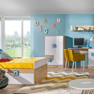 łóżko 90x200 z szufladami Nico 14 pojedyncze 90 młodzieżowe dla dzieci