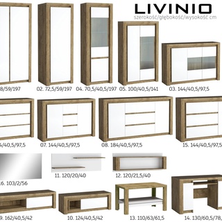 szafa 72 ,5 mała wąska Livinio 02 ubraniowa jednodrzwiowa słupek
