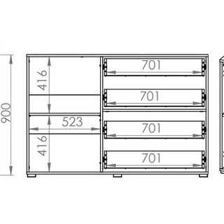 komoda 143 elegancka Adagio 04 szafka z szufladami biała w połysku