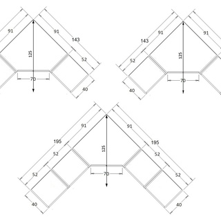 zestaw szafa duża narożna Grant 41 z szufladami półkami drązkami