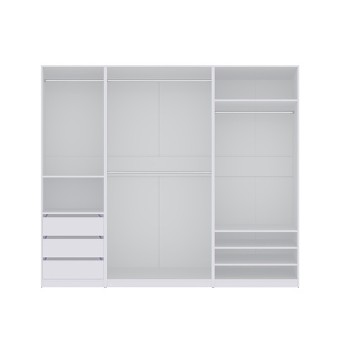 Kleiderschrank 240 cm Set TRES L Hochschrankkombination ohne Türen