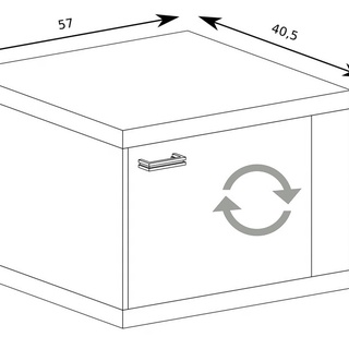 szafka 57 mała nocna Natural 18 stolik nocny do pokoju sypialni