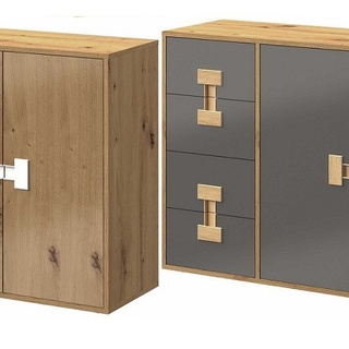 zestaw komplet Index 4 biurko komoda regał szafa biała w połysku