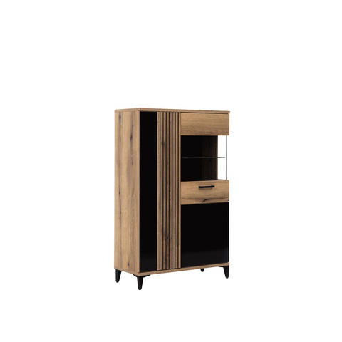 Witryna 88 ,5 niska ARIS 06 z nogami szafka wysoka przeszklona komoda