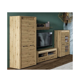 zestaw meblościanka ARTIS 4 rtv szafka witryna szafa do pokoju salonu