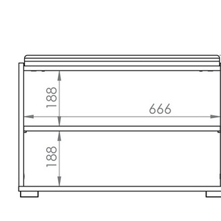 szafka 70 na buty z siedziskiem Caro 02 mała niska dwudrzwiowa