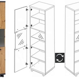 zestaw meblościanka rtv Ines 6 witryna telewizyjna szafka komplet