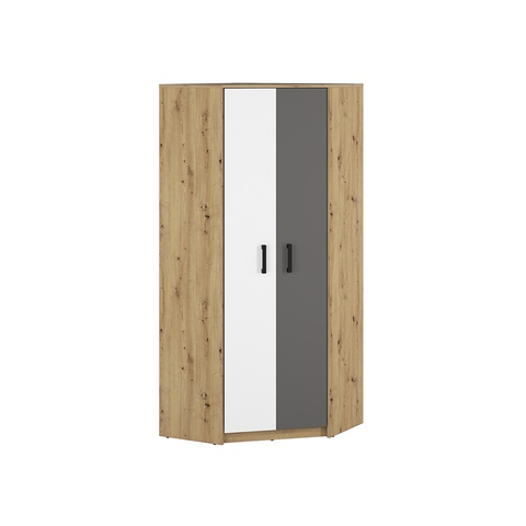 Eckschrank FINI 13 Kleiderschrank mit 2 Kleiderstangen