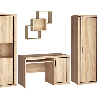 regał 97 duży szeroki Dallas 23 słupek z półkami szufladami do pokoju