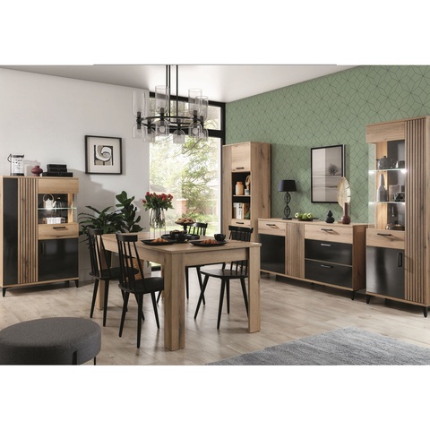 Zestaw mebli pokojowych ARIS 4 komoda witryna regał do salonu