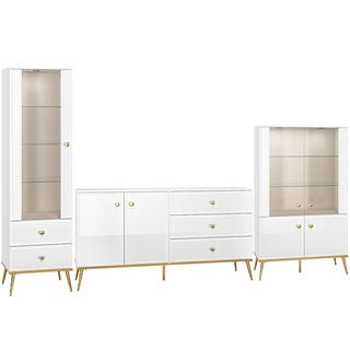 zestaw pokojowy Goldin A meblościanka komoda witryna do salonu