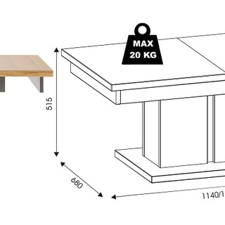 zestaw elegancki komplet York 1 komoda rtv szafka witryna ława dąb