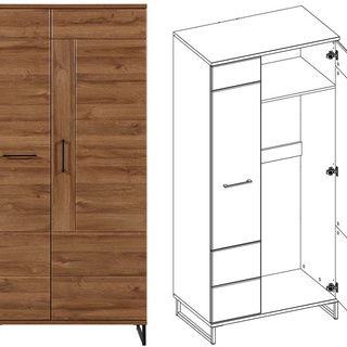 szafa 90 ubraniowa Ivo 09 dwudrzwiowa na nogach płozach do pokoju