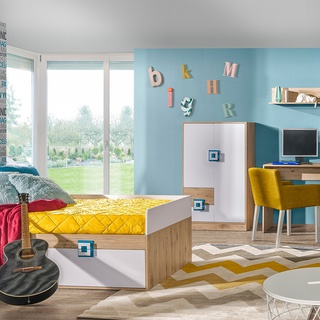 biurko 120 młodzieżowe Nico 10 z szafką szufladą dla dzieci ucznia