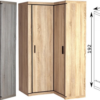 szafa 100 - 114 narożna duża Dallas 21 rogowa z półkami drążkiem