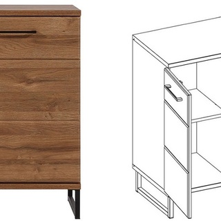 komoda 90 mała na nóżkach Ivo 02 szafka dwudrzwiowa z szufladami