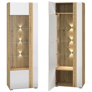 witryna 65 wąska gablota Adagio 02L przeszklony słupek regał